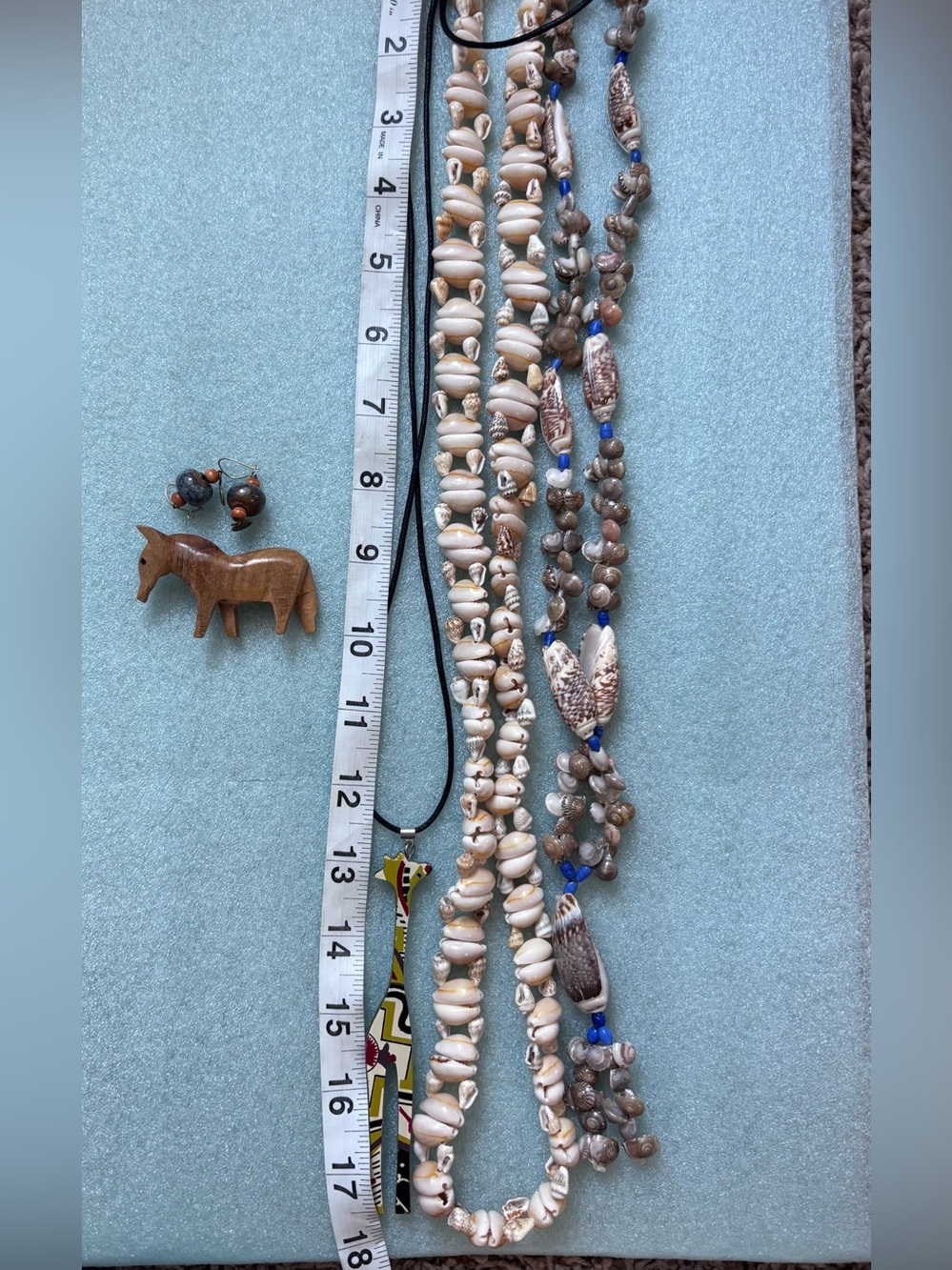 Handcrafted vintage Coastal Shell  Wood Jewelry Bundle - ethnic, tribal, coastal - Picture 5 of 5